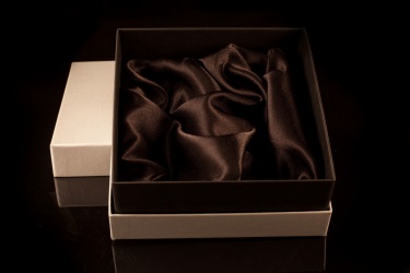 Цветная подарочная коробка для 2 бокалов лонгдринк, бежевая 