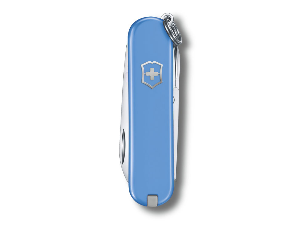 Нож-брелок VICTORINOX Classic SD Colors Summer Rain, 58 мм, 7 функций, голубой