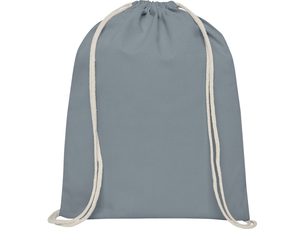 Рюкзак со шнурком Tenes из хлопка плотностью 140 г/м², серый
