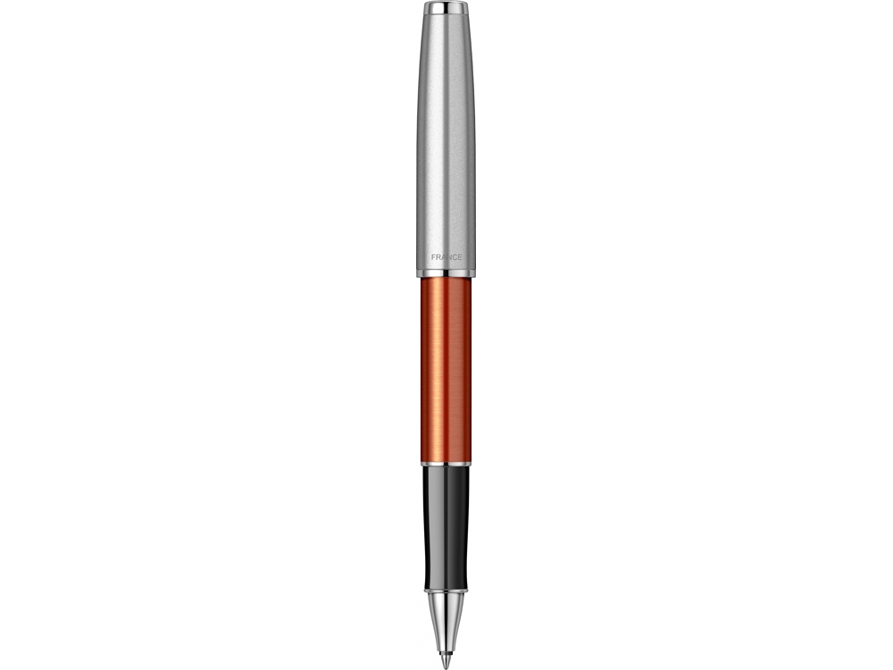 Ручка-роллер Parker Sonnet Essentials Orange SB Steel CT, цвет чернил black,перо: F, в подарочной упаковке.