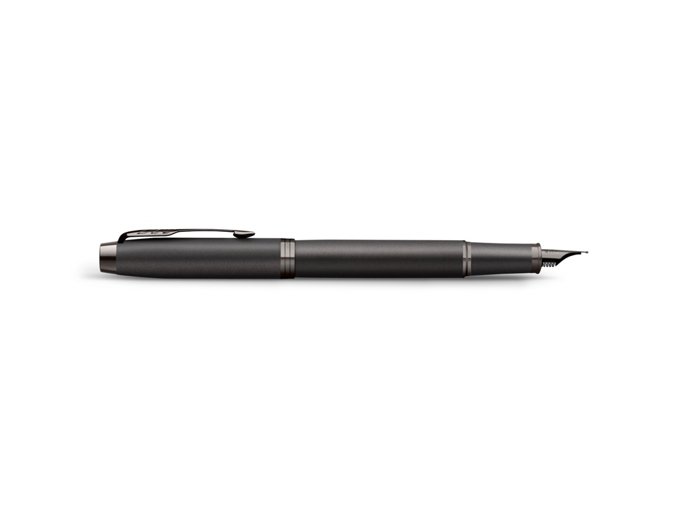 Перьевая ручка Parker IM Monochrome Black, перо:F, цвет чернил: blue, в подарочной упаковке.