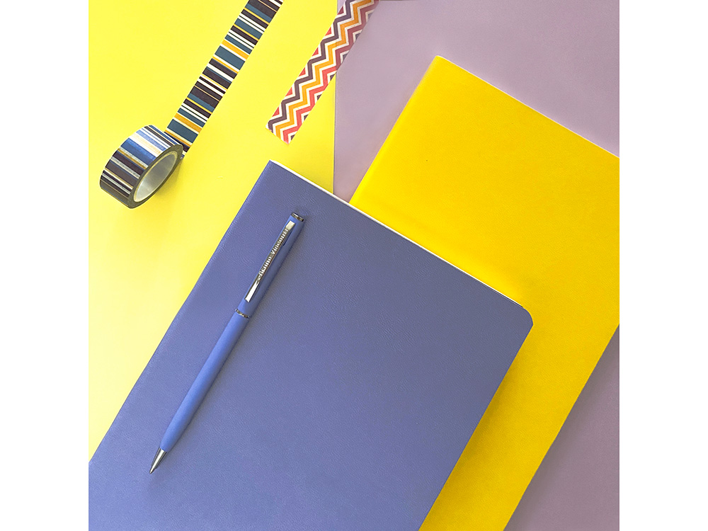 Ручка шариковая автоматическая BrunoVisconti® PALERMO цвет корпуса фиолетовый, soft-touch, 0.7 мм