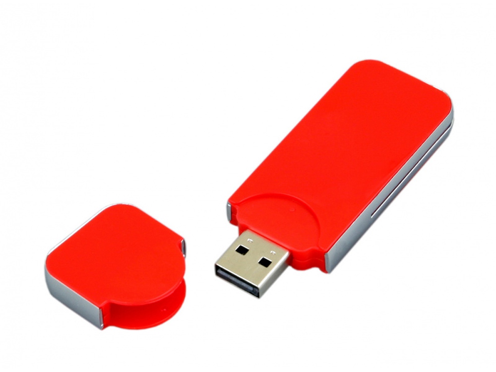 USB-флешка на 128 Гб в стиле I-phone, прямоугольнй формы, красный