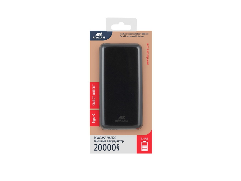 RIVACASE VA2120 (20000mAh), внешний аккумулятор /24