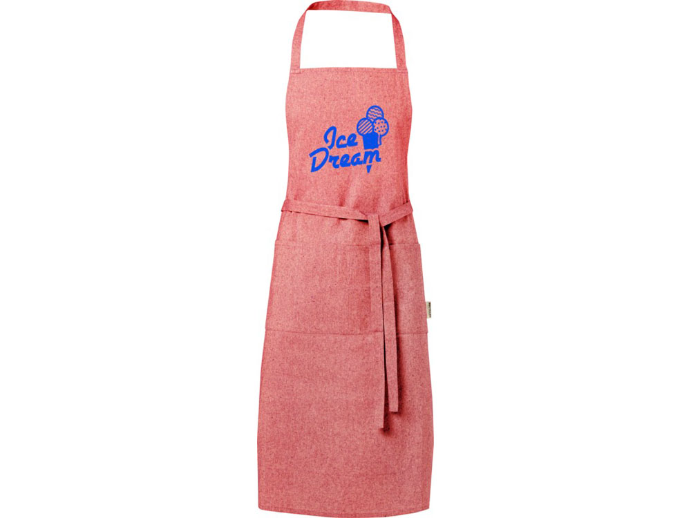 Pheebs 200 g/m² recycled cotton apron, красный яркий