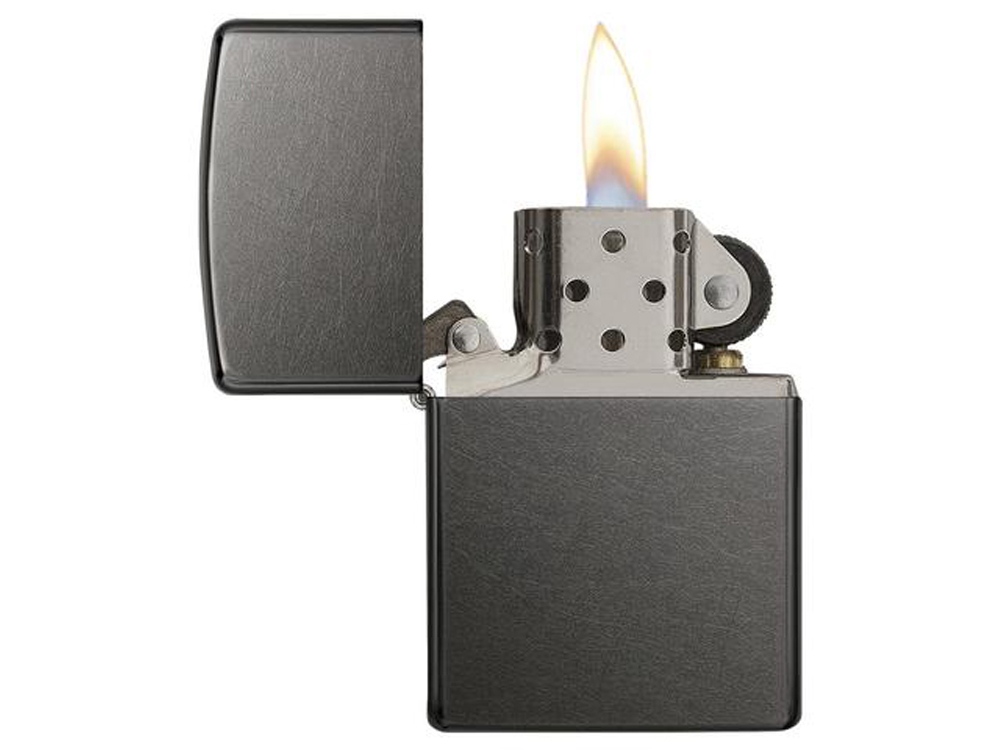 Зажигалка ZIPPO Classic с покрытием Gray Dusk , латунь/сталь, серая, матовая, 38x13x57 мм