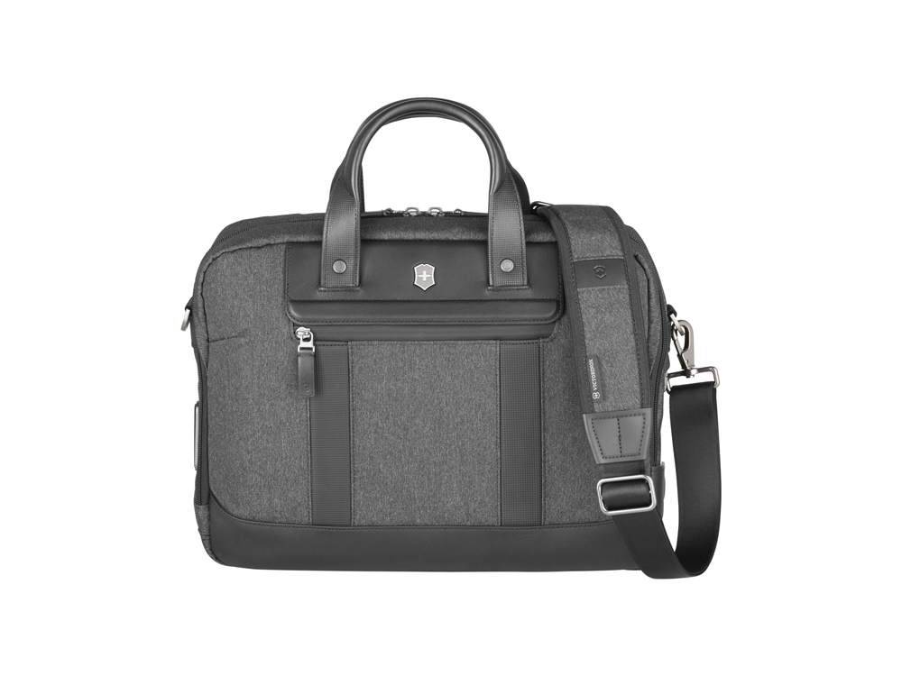 Портфель VICTORINOX Architecture Urban2 15 Briefcase 15'', серый, полиэстер/кожа, 42x13x31 см, 16 л