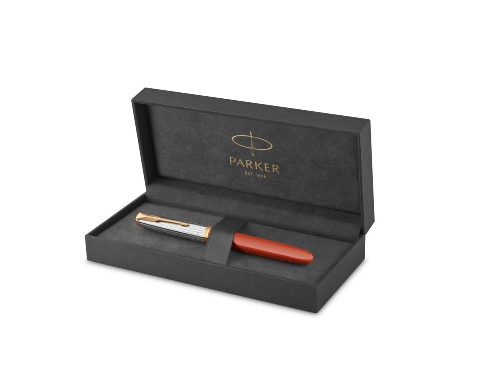 Перьевая ручка Parker 51 Premium Red GT, перо:M/F чернила:Black,Blue, в подарочной упаковке