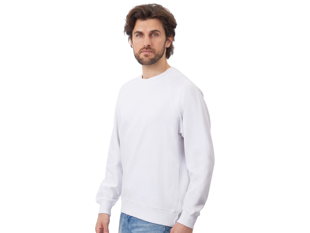 Свитшот оверсайз с рукавом реглан Belgrade, унисекс, белый