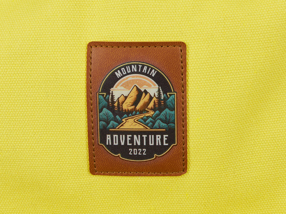 Рюкзак Shammy с эко-замшей для ноутбука 15, желтый с патчем