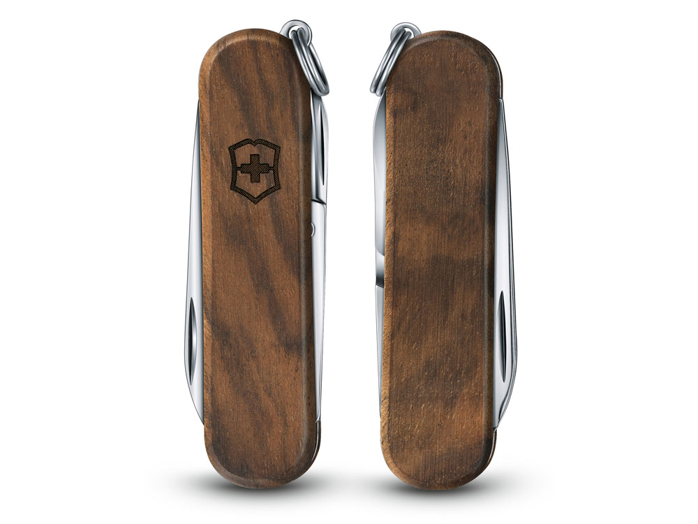 Нож-брелок VICTORINOX Classic SD, 58 мм, 5 функций, деревянная рукоять