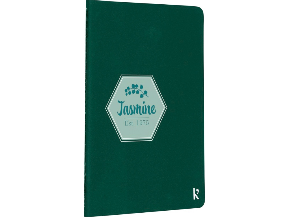 Карманная записная книжка-блокнот с мягкой обложкой Karst® формата A6, листы без линования, темно-зеленый