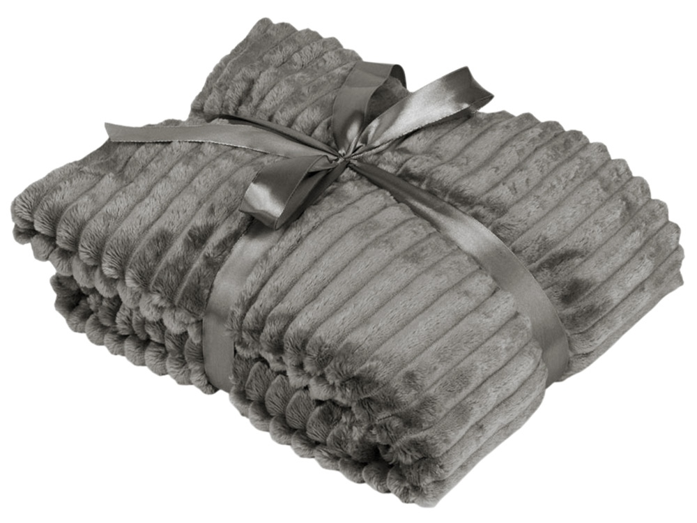 Плед Wave флисовый, серый