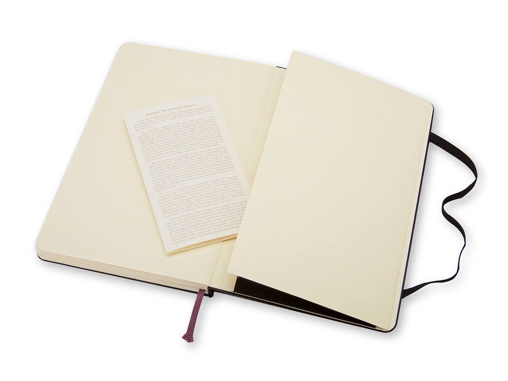 Записная книжка Moleskine Classic (нелинованный) в твердой обложке, Large (13х21см), черный