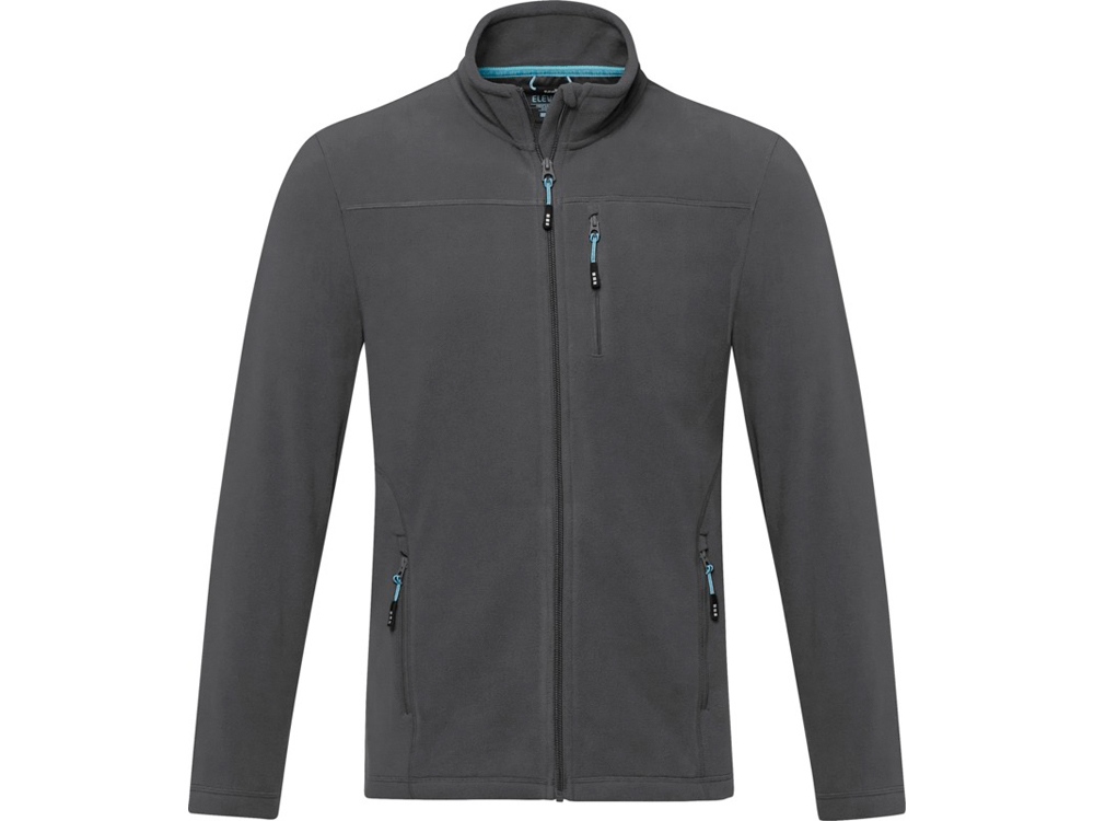 Мужская флисовая куртка Amber на молнии из переработанных материалов по стандарту GRS, storm grey