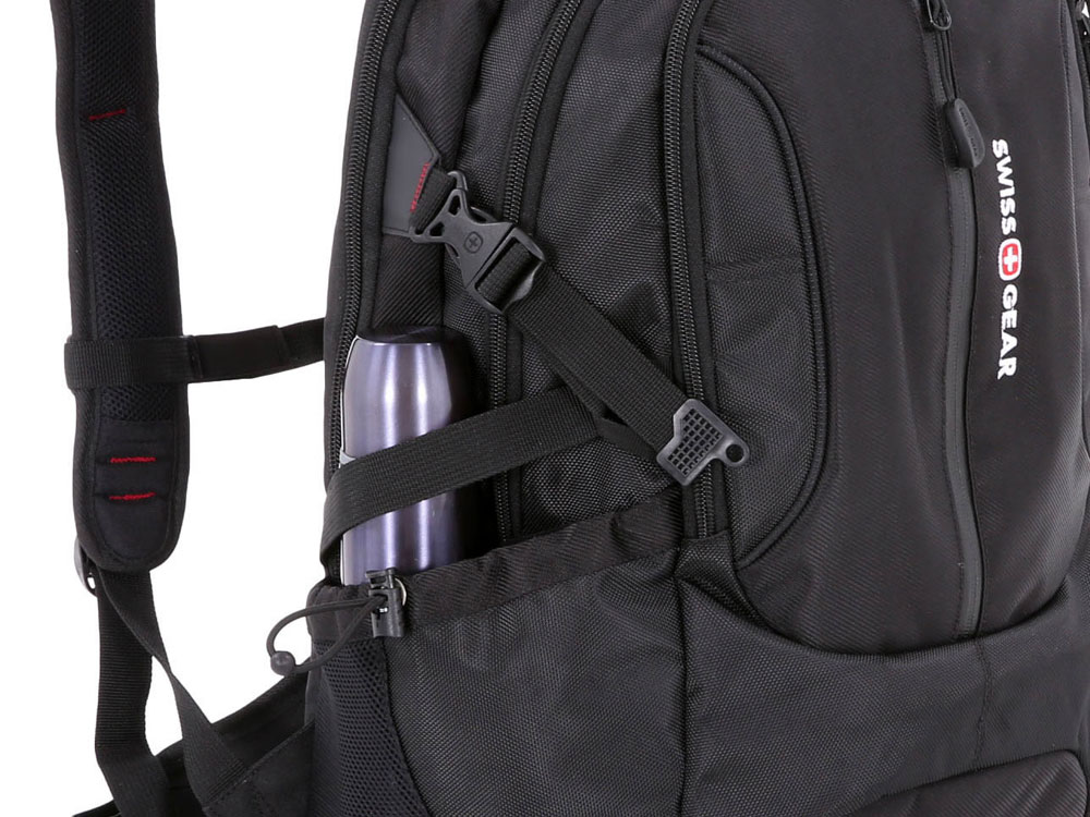 Рюкзак SWISSGEAR, 15, полиэстер 1200D, 36х17х50 см, 30 л, черный/красный
