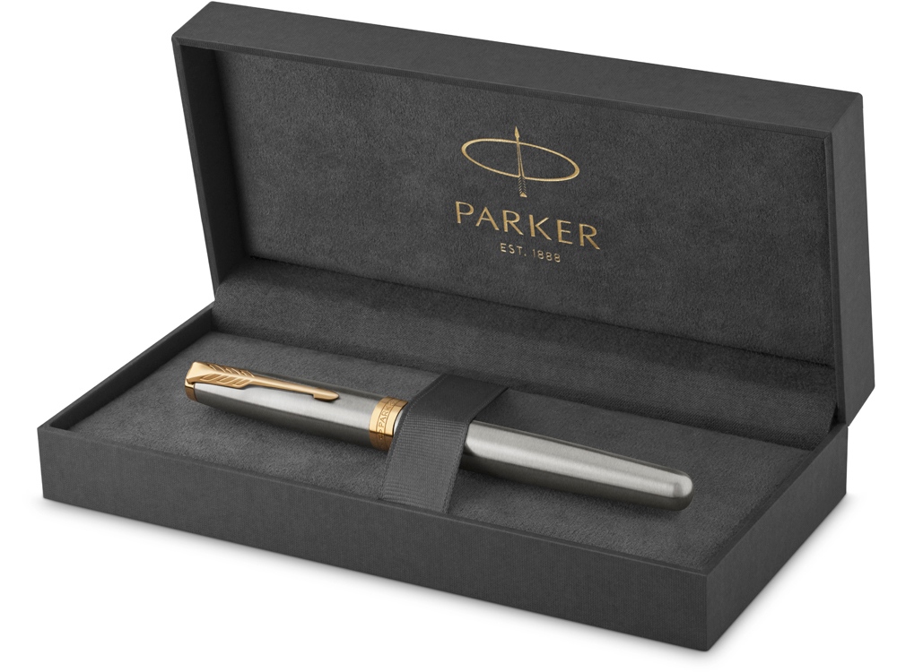 Ручка перьевая Parker Sonnet Core Stainless Steel GT, серебристый/золотистый