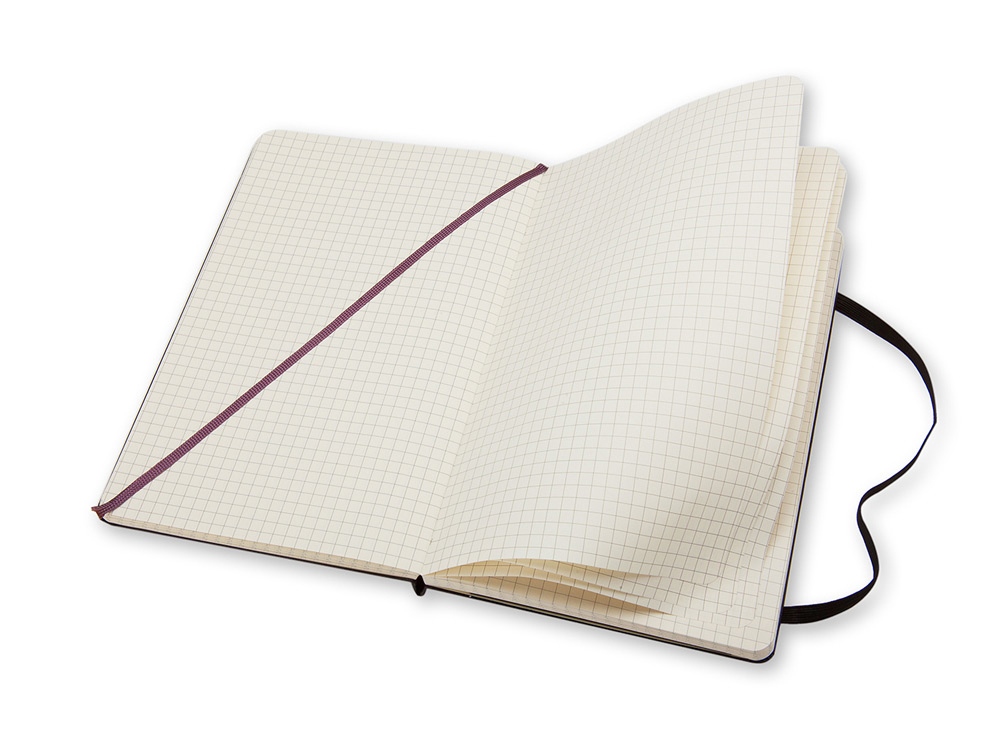 Записная книжка Moleskine Classic (в клетку) в твердой обложке, Large (13х21см), черный