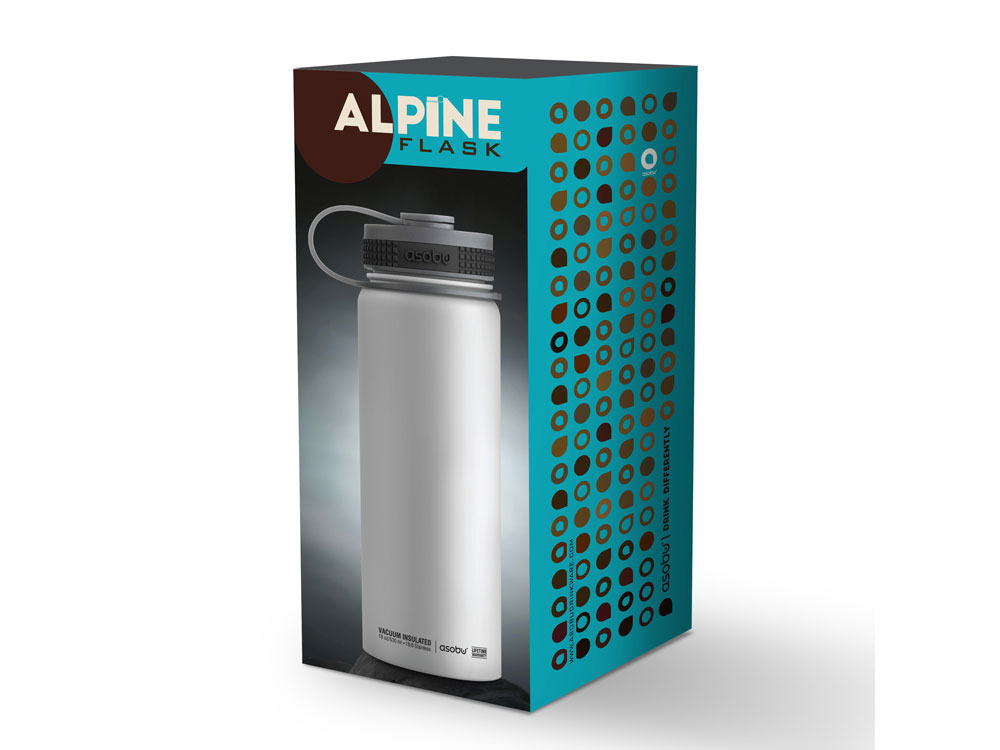 Вакуумная термобутылка ALPINE FLASK, 530 мл, белый