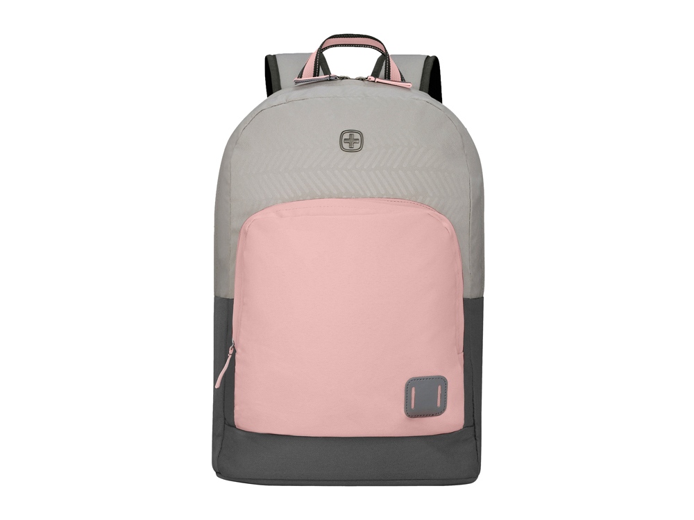 Рюкзак WENGER NEXT Crango 16, серый/розовый, переработанный ПЭТ/Полиэстер, 33х22х46 см, 27 л.