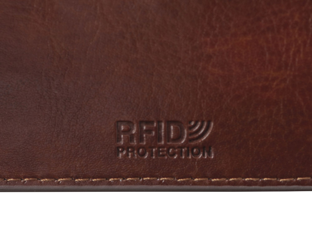 Картхолдер для 6 пластиковых карт с RFID-защитой Fabrizio, коричневый