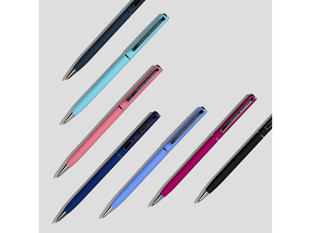 Ручка шариковая автоматическая BrunoVisconti® PALERMO цвет корпуса бордовый, soft-touch, 0.7 мм