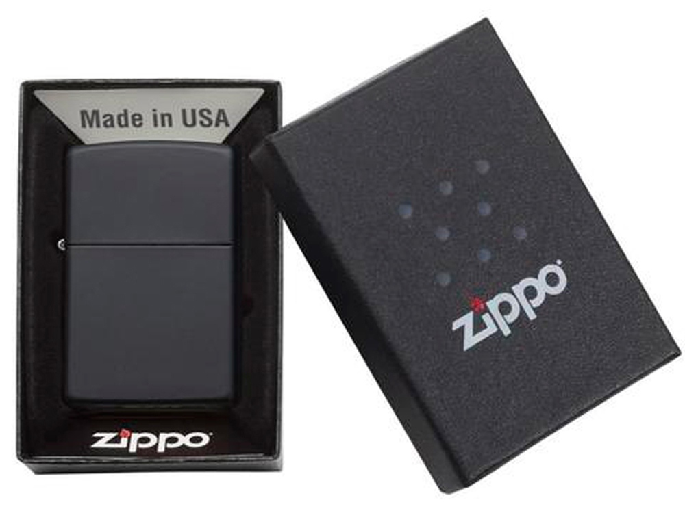 Зажигалка ZIPPO Classic с покрытием Black Matte, латунь/сталь, чёрная, матовая, 38x13x57 мм