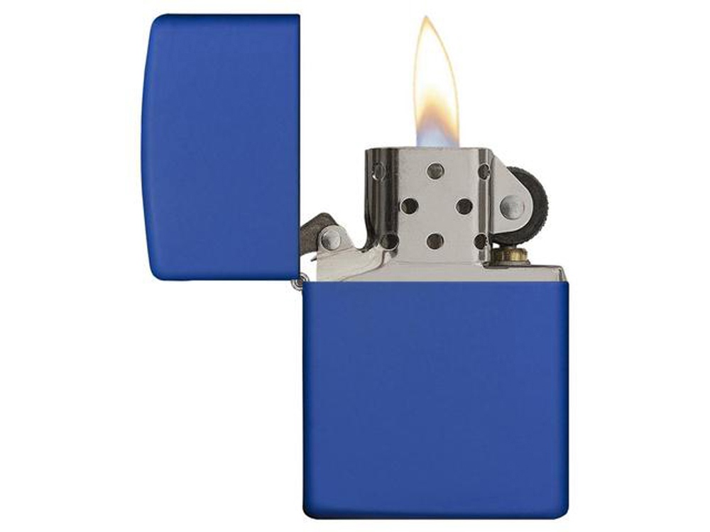 Зажигалка ZIPPO Classic с покрытием Royal Blue Matte, латунь/сталь, синяя, матовая, 38x13x57 мм