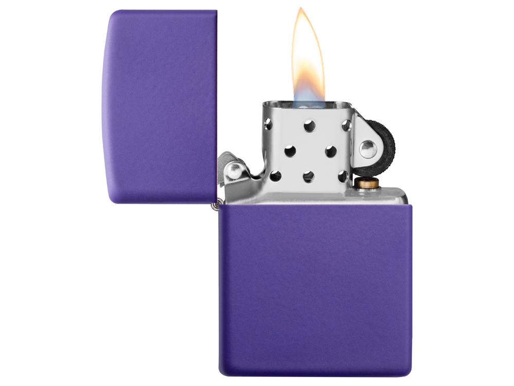 Зажигалка ZIPPO Classic с покрытием Purple Matte, латунь/сталь, фиолетовая, матовая, 38x13x57 мм