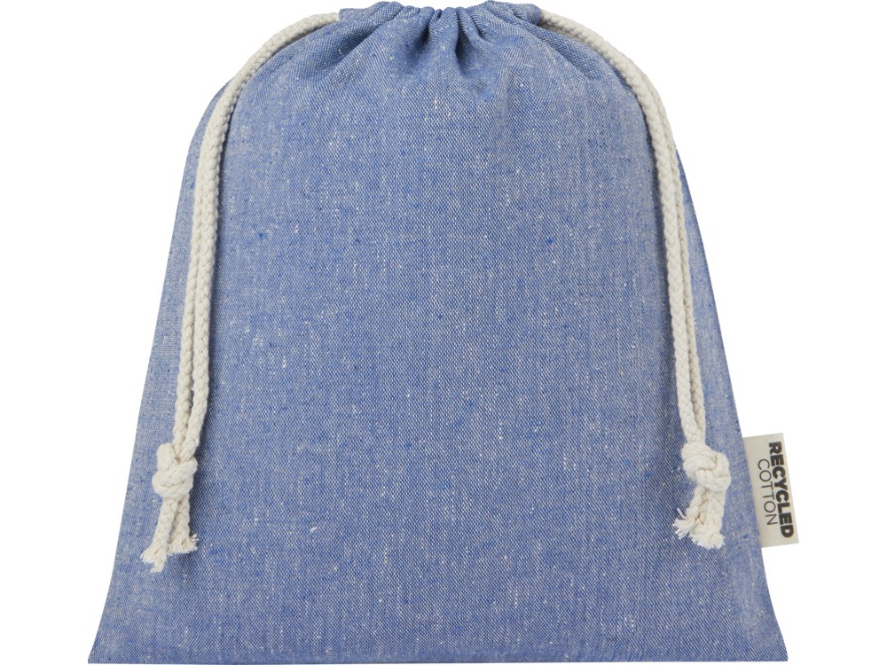 Средняя подарочная сумка Pheebs объемом 1,5 л из хлопка плотностью 150 г/м², синий