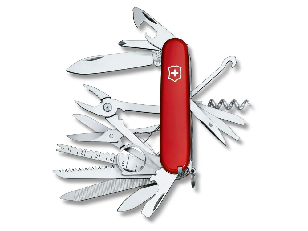 Нож перочинный VICTORINOX Swiss Champ, 91 мм, 33 функции, красный