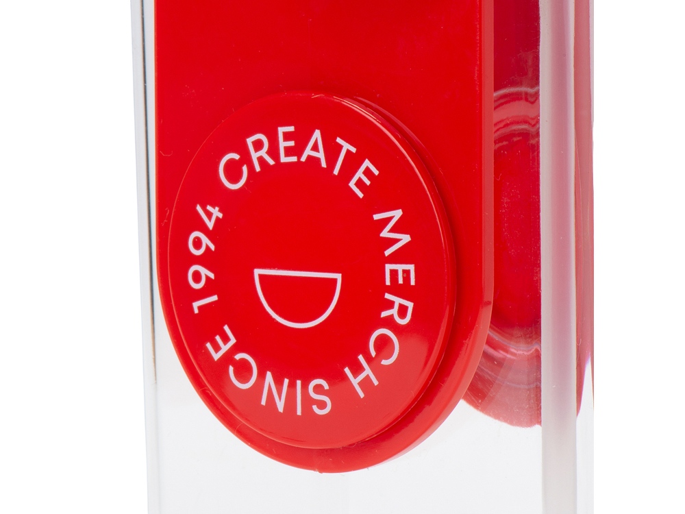 Бутылка для воды JUICY DRINK BOX, красный (тампопечать)