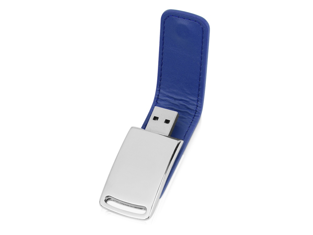 Флеш-карта USB 2.0 16 Gb с магнитным замком Vigo, синий/серебристый