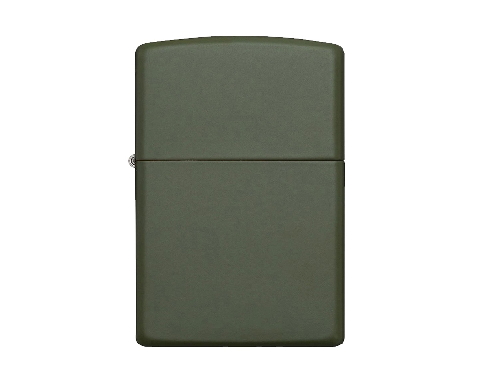 Зажигалка ZIPPO Classic с покрытием Green Matte, латунь/сталь, зелёная, матовая, 38x13x57 мм