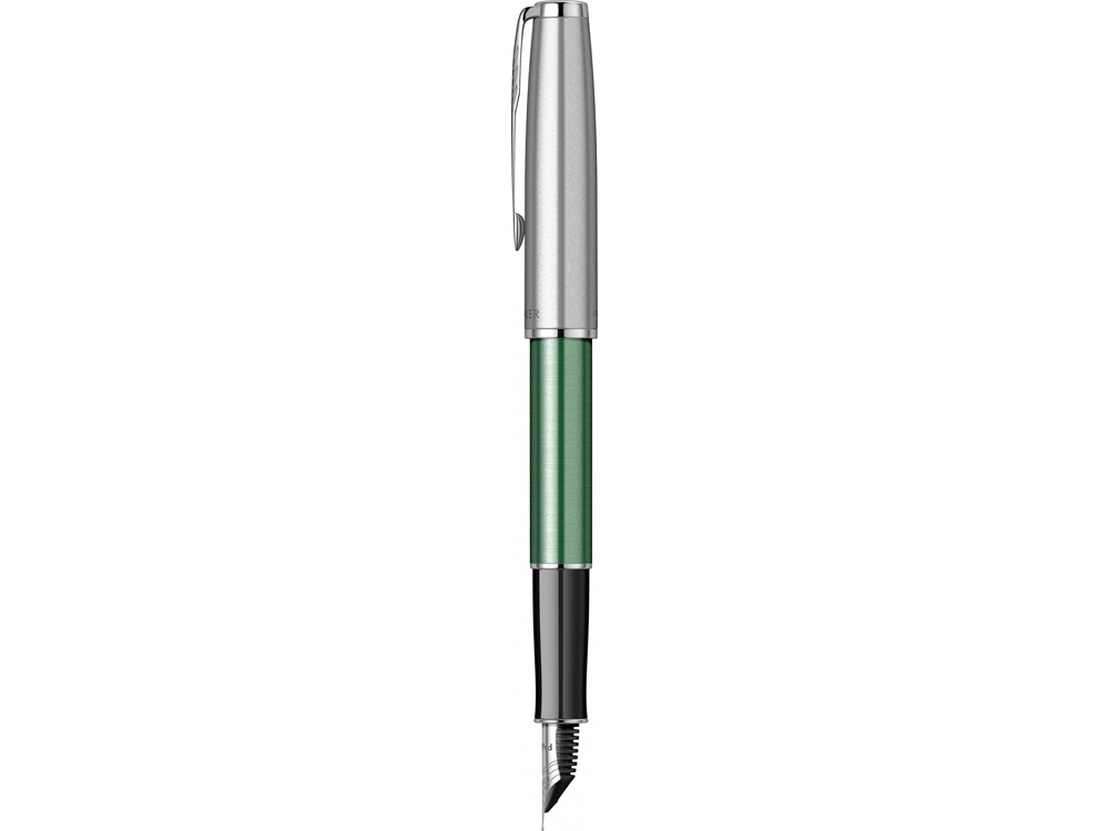 Перьевая ручка Parker Sonnet Essentials Green SB Steel CT, перо: F, цвет чернил: black, в подарочной упаковке.