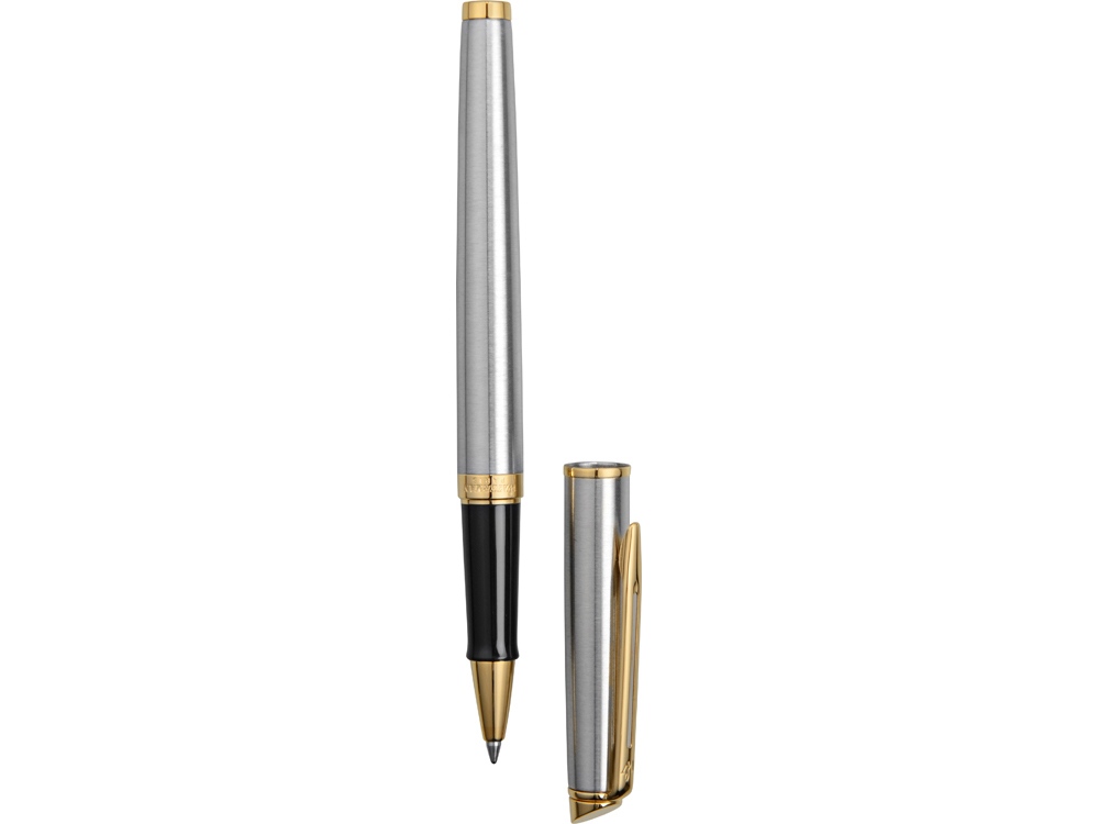 Ручка роллер Waterman Hemisphere Stainless Steel GT F, серебристый/золотистый