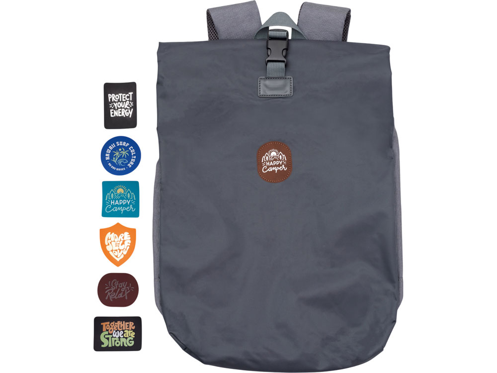 Рюкзак Glaze для ноутбука 15'', серый с патчем