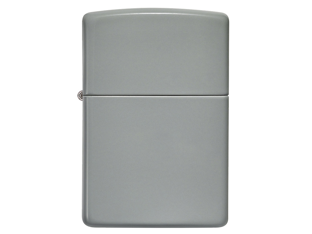 Зажигалка ZIPPO Classic с покрытием Flat Grey, латунь/сталь, серая, глянцевая, 38x13x57 мм