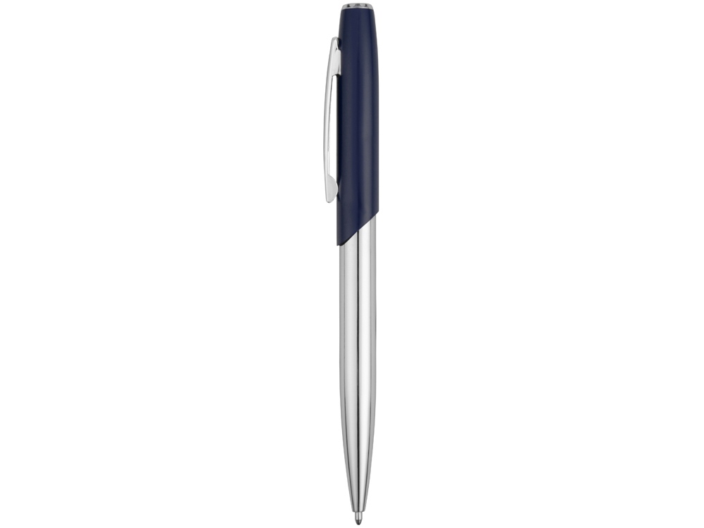 Ручка шариковая Geneva, серебристый/темно-синий