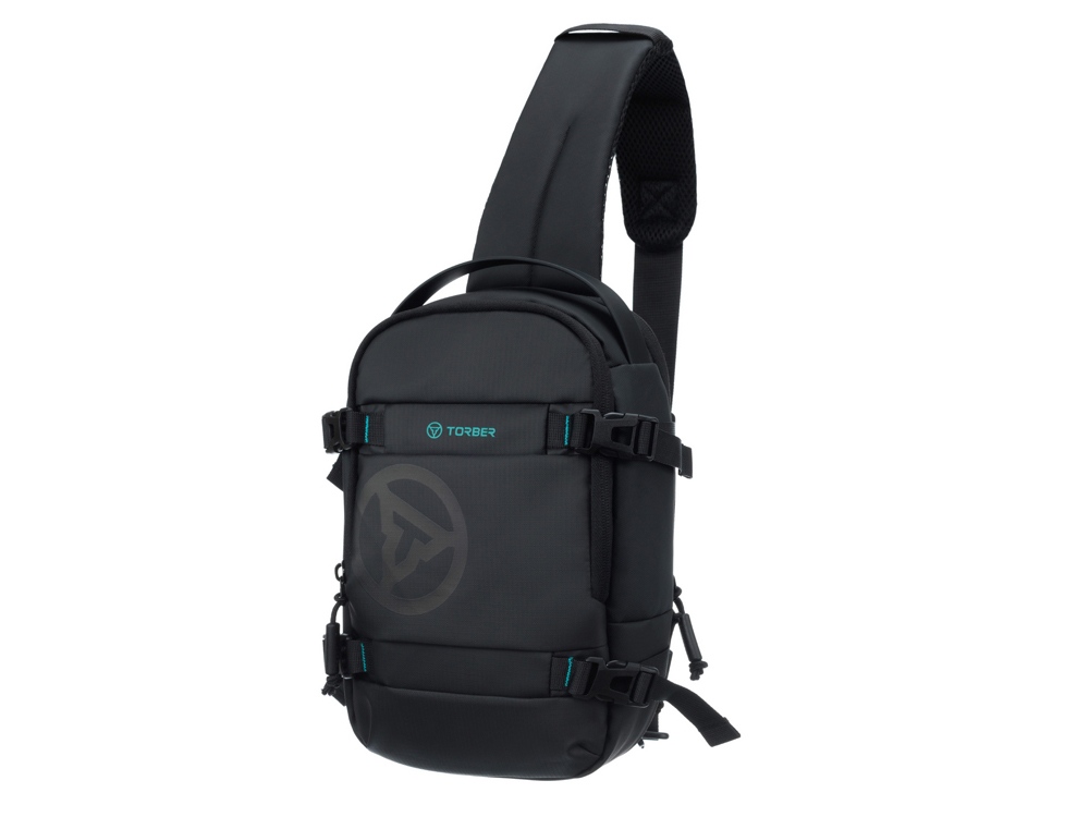 Рюкзак на одно плечо TORBER Xtreme, чёрный, 20 х 8 х 31 см, 5л