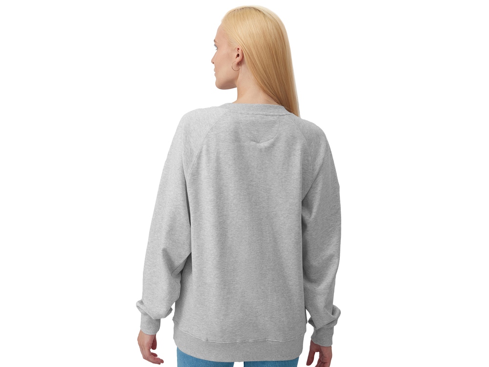 Свитшот оверсайз с рукавом реглан Belgrade, унисекс, серый меланж