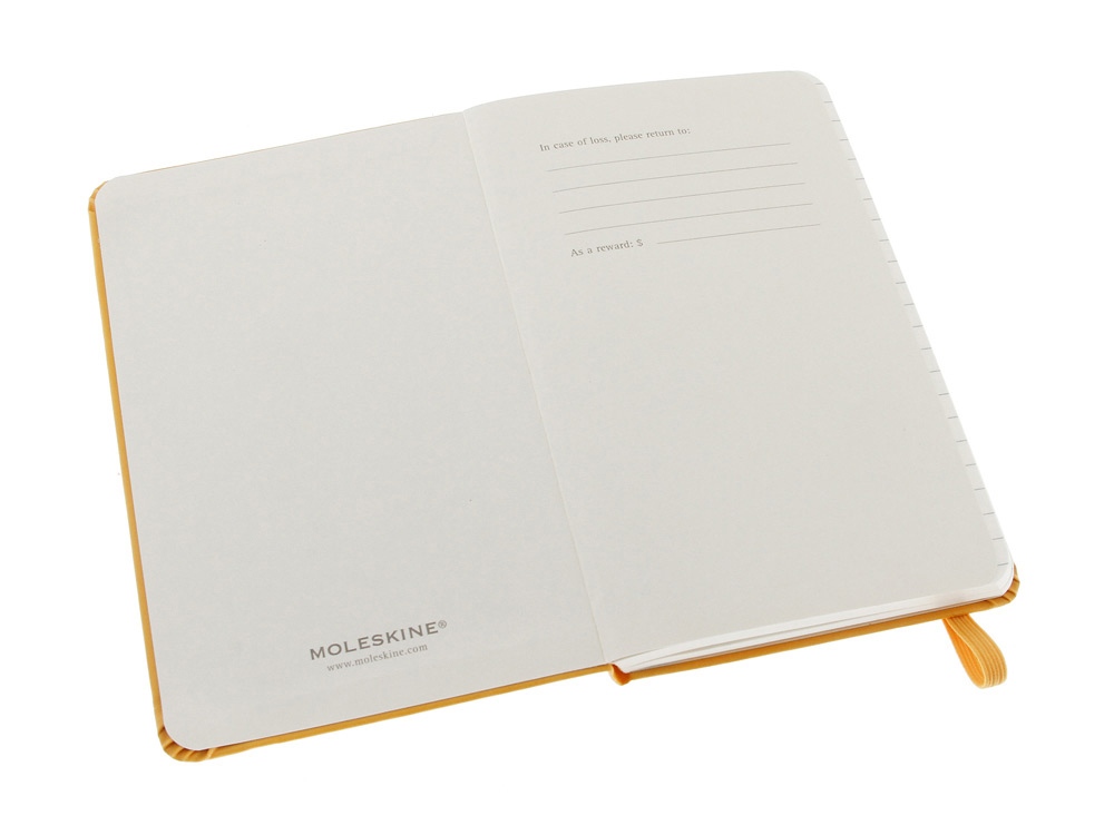 Записная книжка Moleskine Classic (в линейку) в твердой обложке, Pocket (9x14см), оранжевый