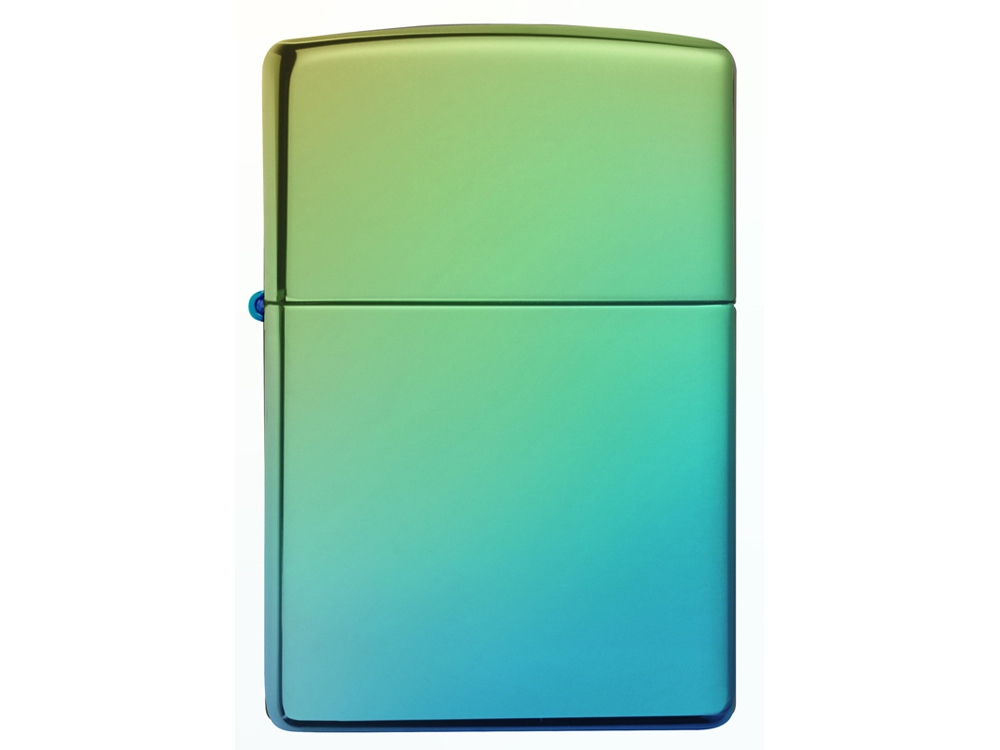 Зажигалка ZIPPO Classic с покрытием High Polish Teal, латунь/сталь, зелёная, глянцевая, 38x13x57 мм