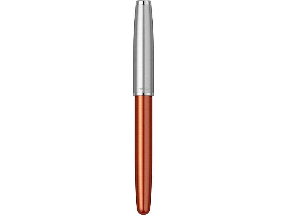 Ручка-роллер Parker Sonnet Essentials Orange SB Steel CT, цвет чернил black,перо: F, в подарочной упаковке.