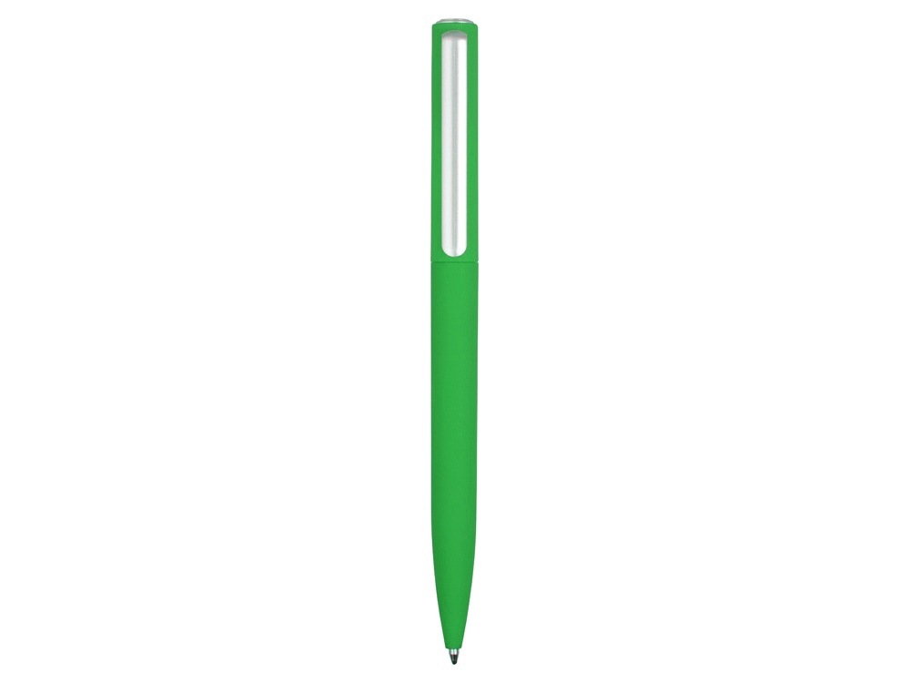 Ручка шариковая пластиковая Bon с покрытием soft touch, зеленый