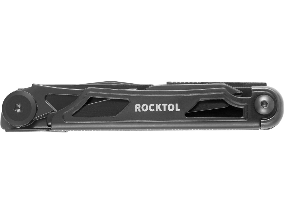 Нож-мультитул Rocktol 12 в 1, кожаный чехол, черный