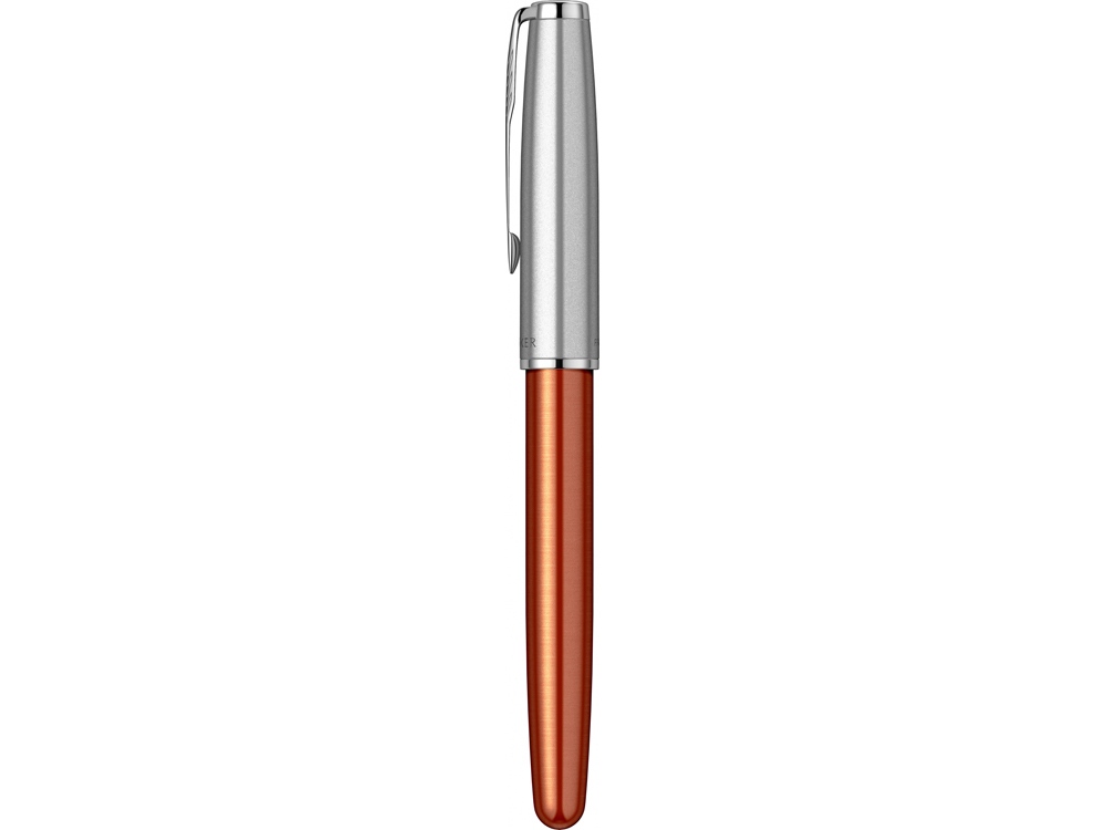 Ручка-роллер Parker Sonnet Essentials Orange SB Steel CT, цвет чернил black,перо: F, в подарочной упаковке.