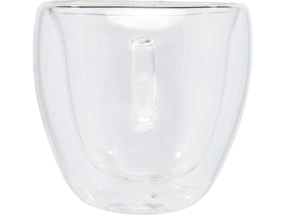 Стеклянный стакан Manti объемом 100 мл с двойными стенками и подставкой из бамбука, 2 шт. , natural