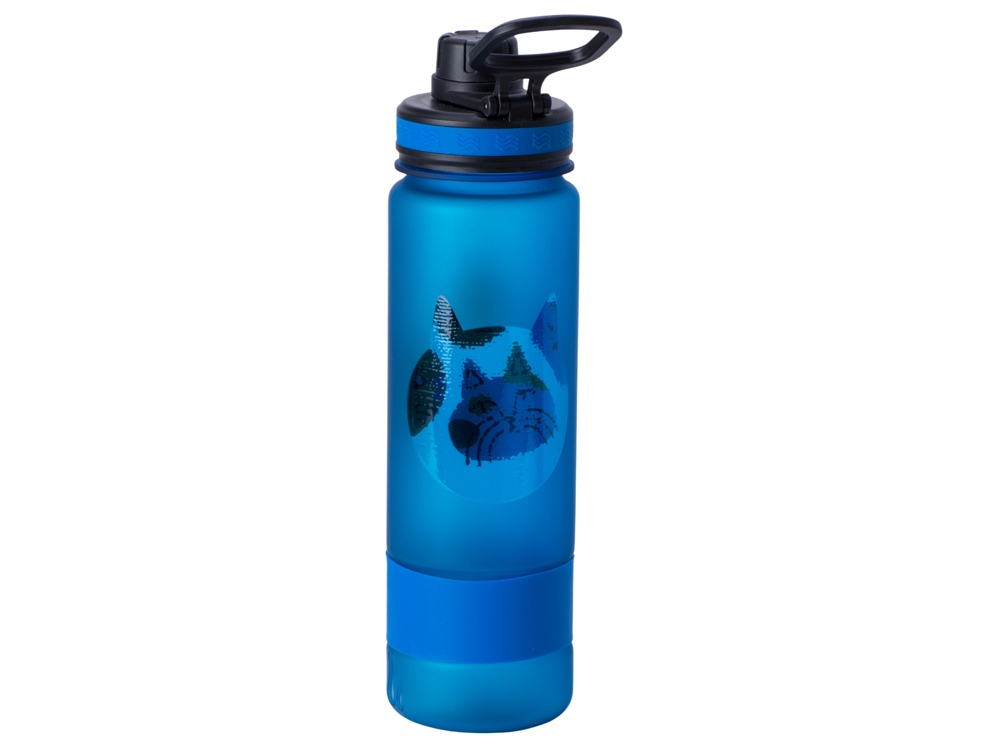 Бутылка Misty с ручкой, 850 мл, синий (уф печать)