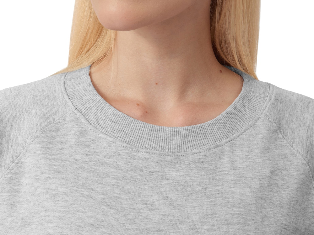 Свитшот оверсайз с рукавом реглан Belgrade, унисекс, серый меланж